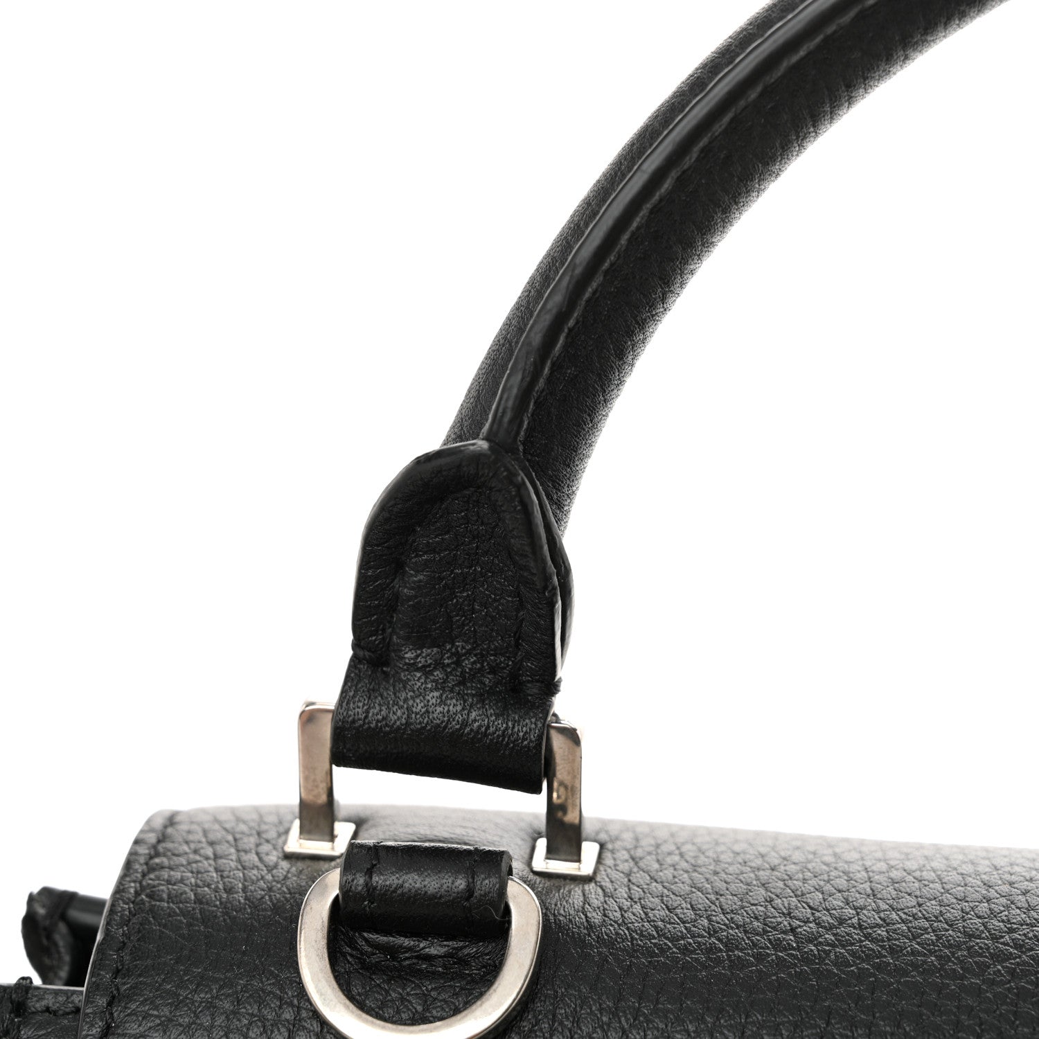 Celine Drummed Calfskin Suede Small Trapeze Black 11 of 11