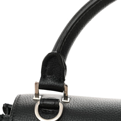 Celine Drummed Calfskin Suede Small Trapeze Black 11 of 11