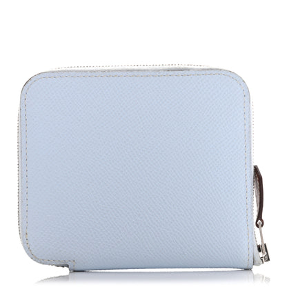 Hermes Epsom Silk'in Compact Wallet Bleu Brume 1 of 9