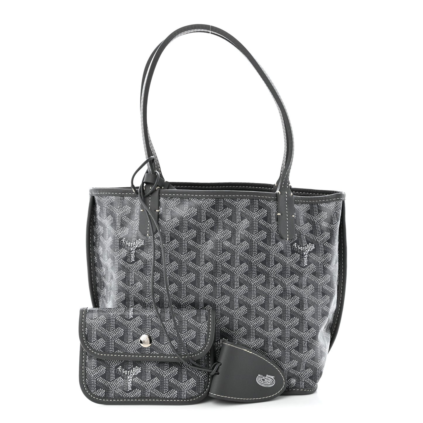 Goyardine Reversible Mini Anjou Grey