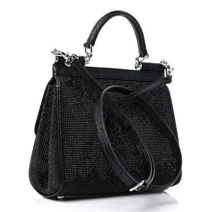 Dolce & Gabbana DOLCE &amp; GABBANA Crystal Small Miss Sicily Satchel Black 2 of 9