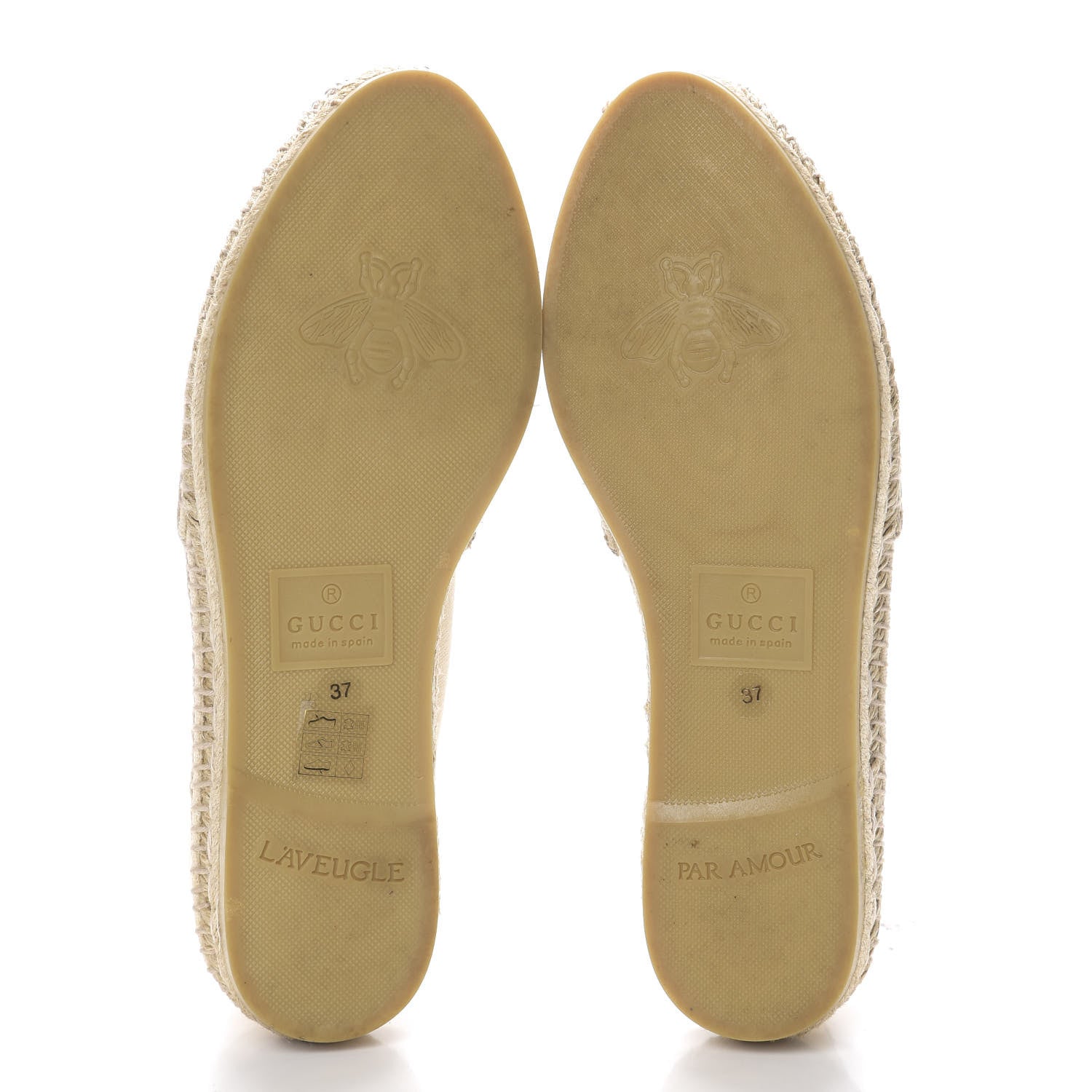 Gucci Canvas Logo Espadrilles 37 Greggio White 5 of 12