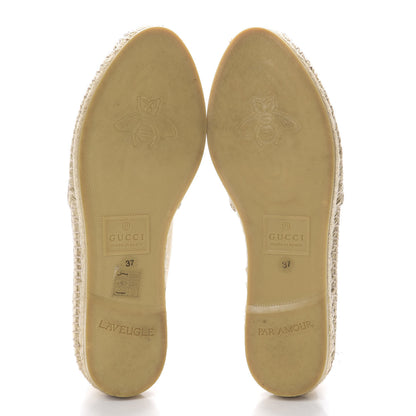 Gucci Canvas Logo Espadrilles 37 Greggio White 5 of 12