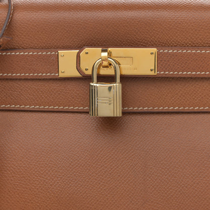 Hermes Courchevel Kelly Retourne 28 Gold 9 of 22