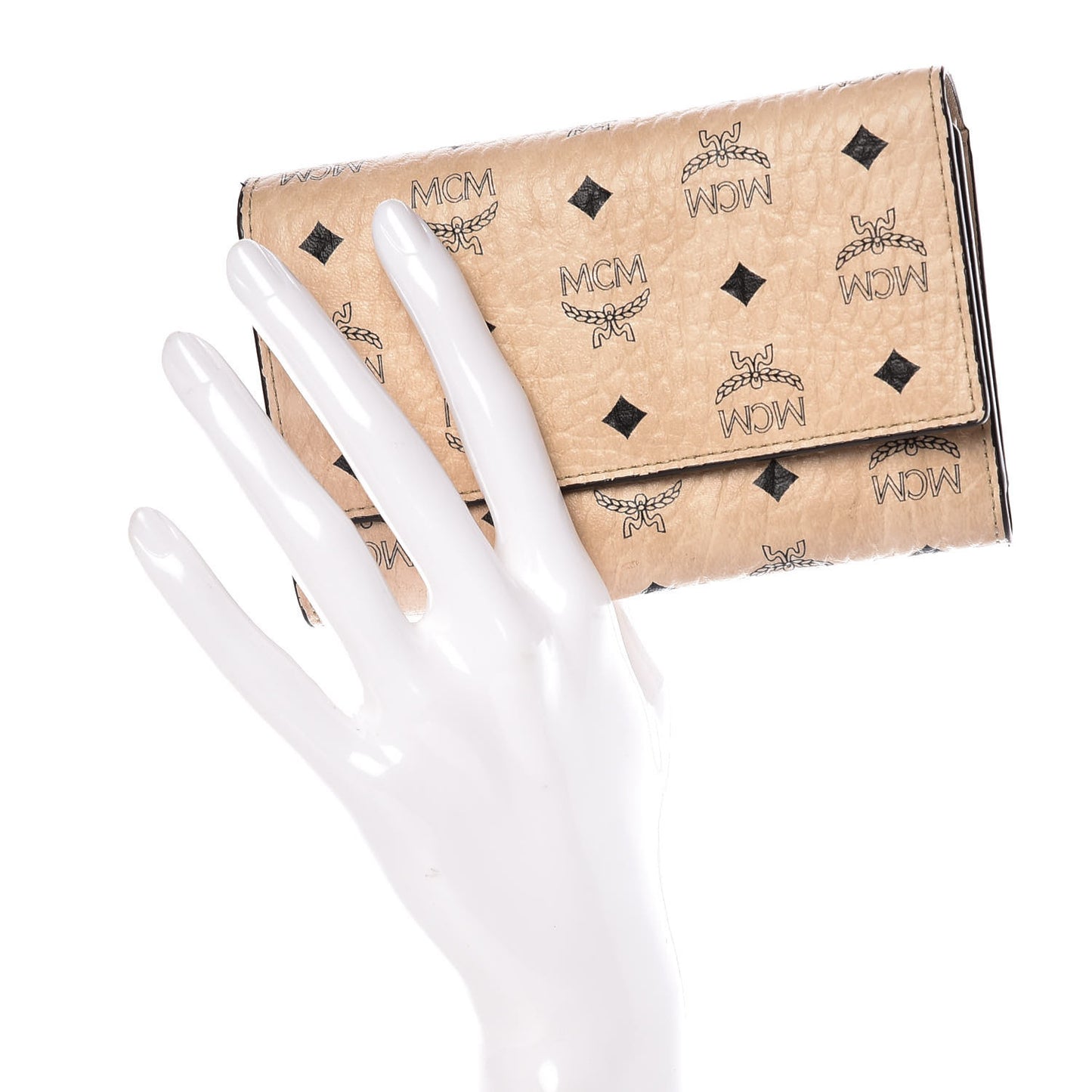 Visetos Tri-Fold Wallet Beige