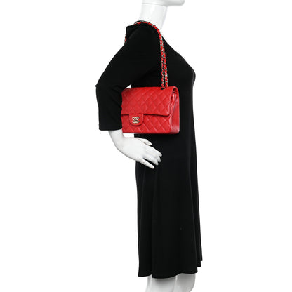 Chanel Caviar Quilted Medium Double Flap Red 2 of 10