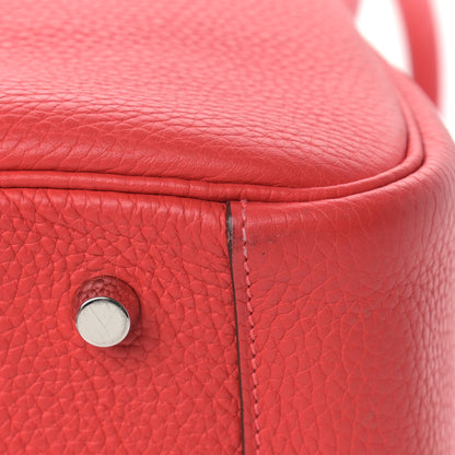 Hermes Taurillon Clemence Lindy 34 Rouge Pivoine 10 of 13