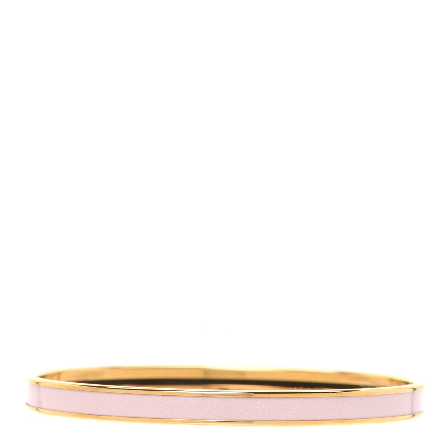 Hermes Enamel Printed Extra Narrow Bracelet 70 Rose 3 of 6