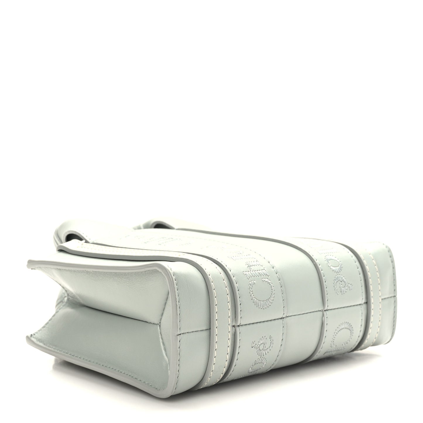 Calfskin Mini Woody Ribbon Tote Bay Green