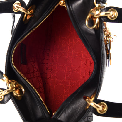 Christian Dior Lambskin Cannage Medium Lady Dior Black 7 of 18
