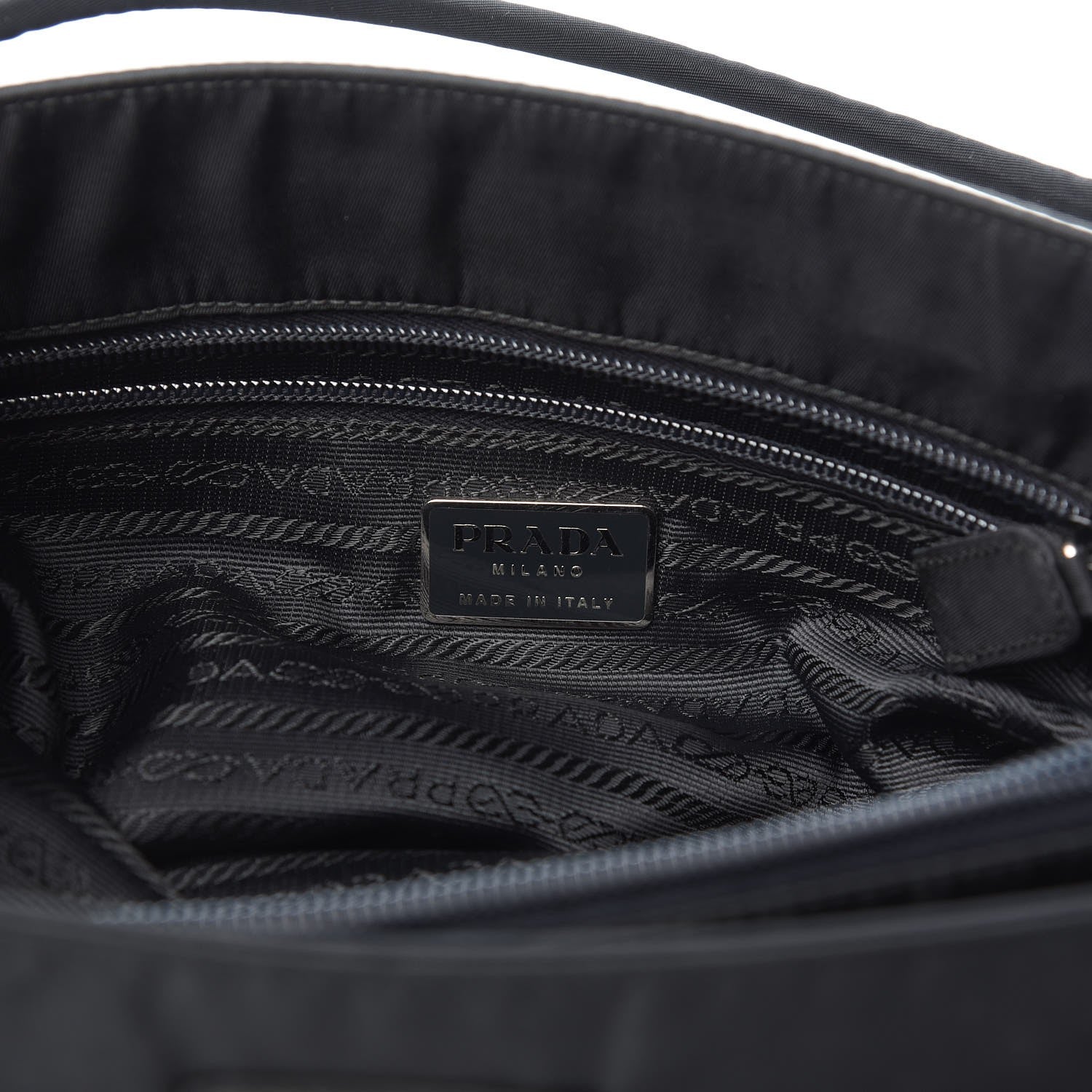 Prada Nylon Vela Shoulder Bag Black 5 of 7