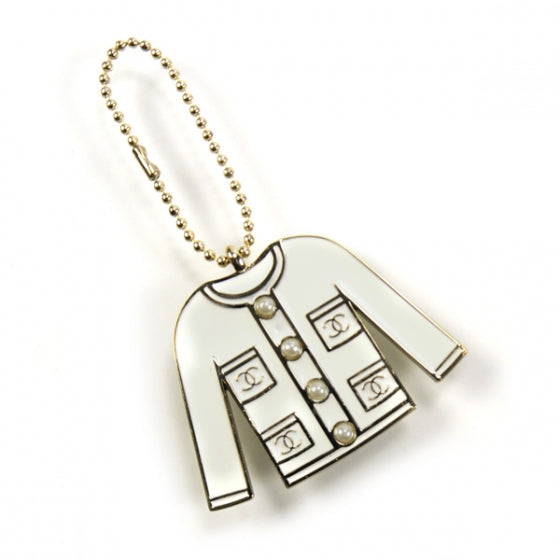 Chanel Pearl Enamel Blazer Jacket Charm 1 of 3