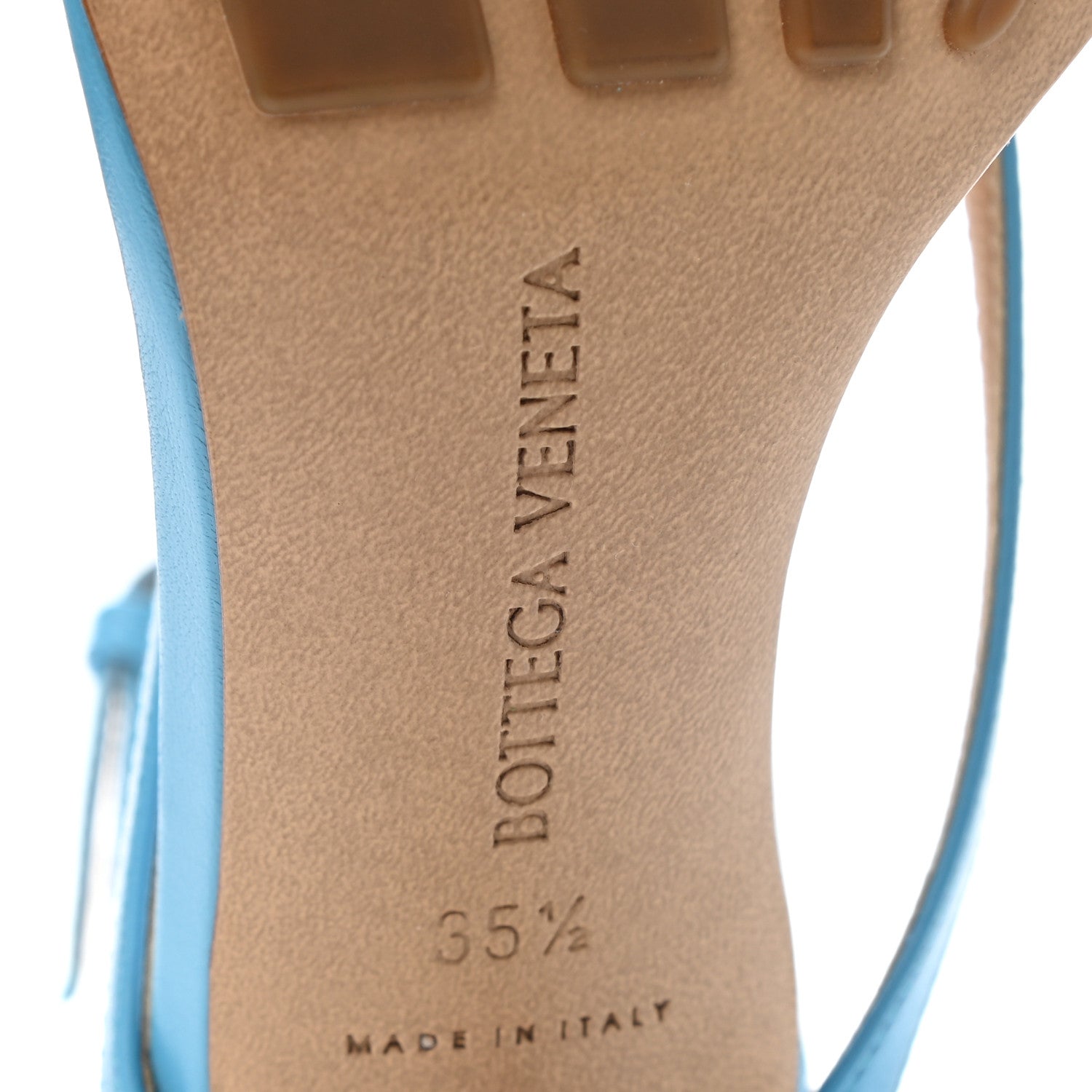 Bottega Veneta Lambskin Stretch Multi Strap 90mm Sandals 35.5 Sky Blue 6 of 8