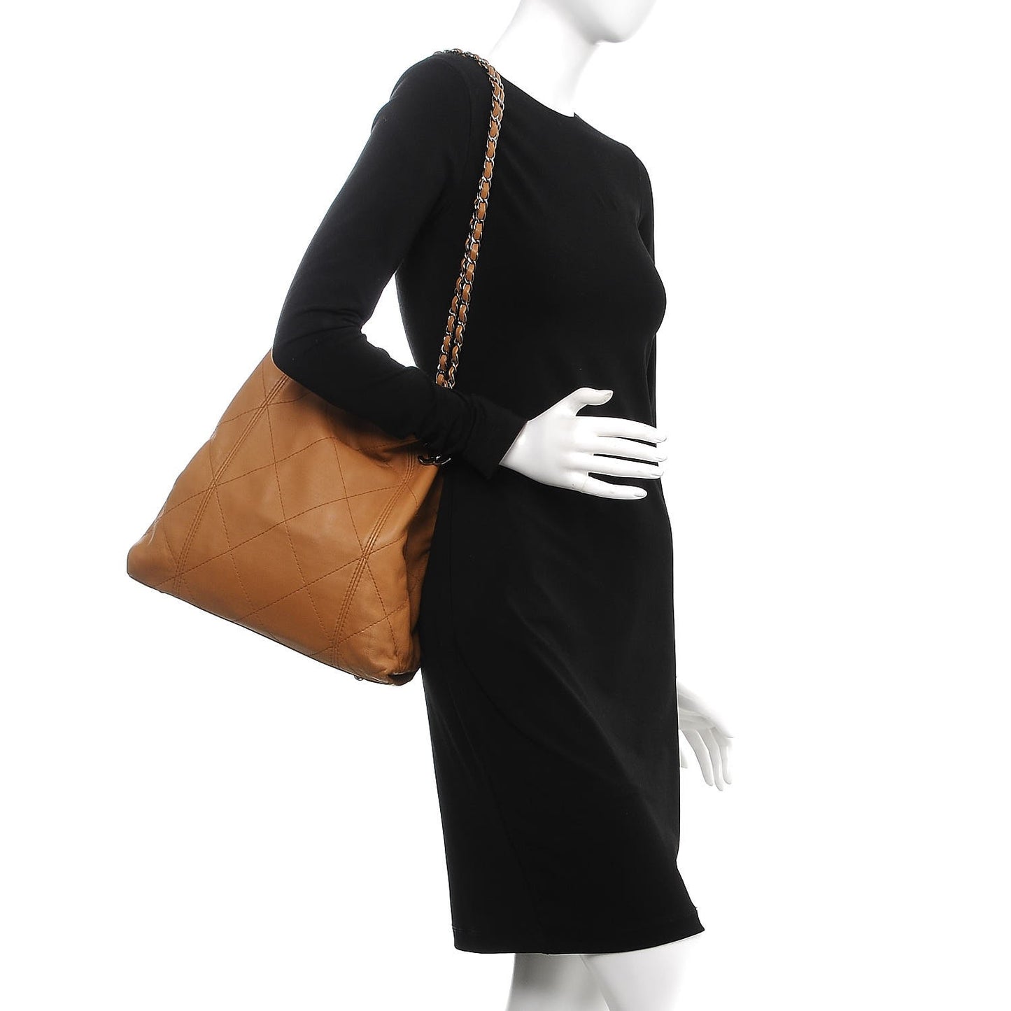 Lambskin Soft Touch Shoulder Bag Camel