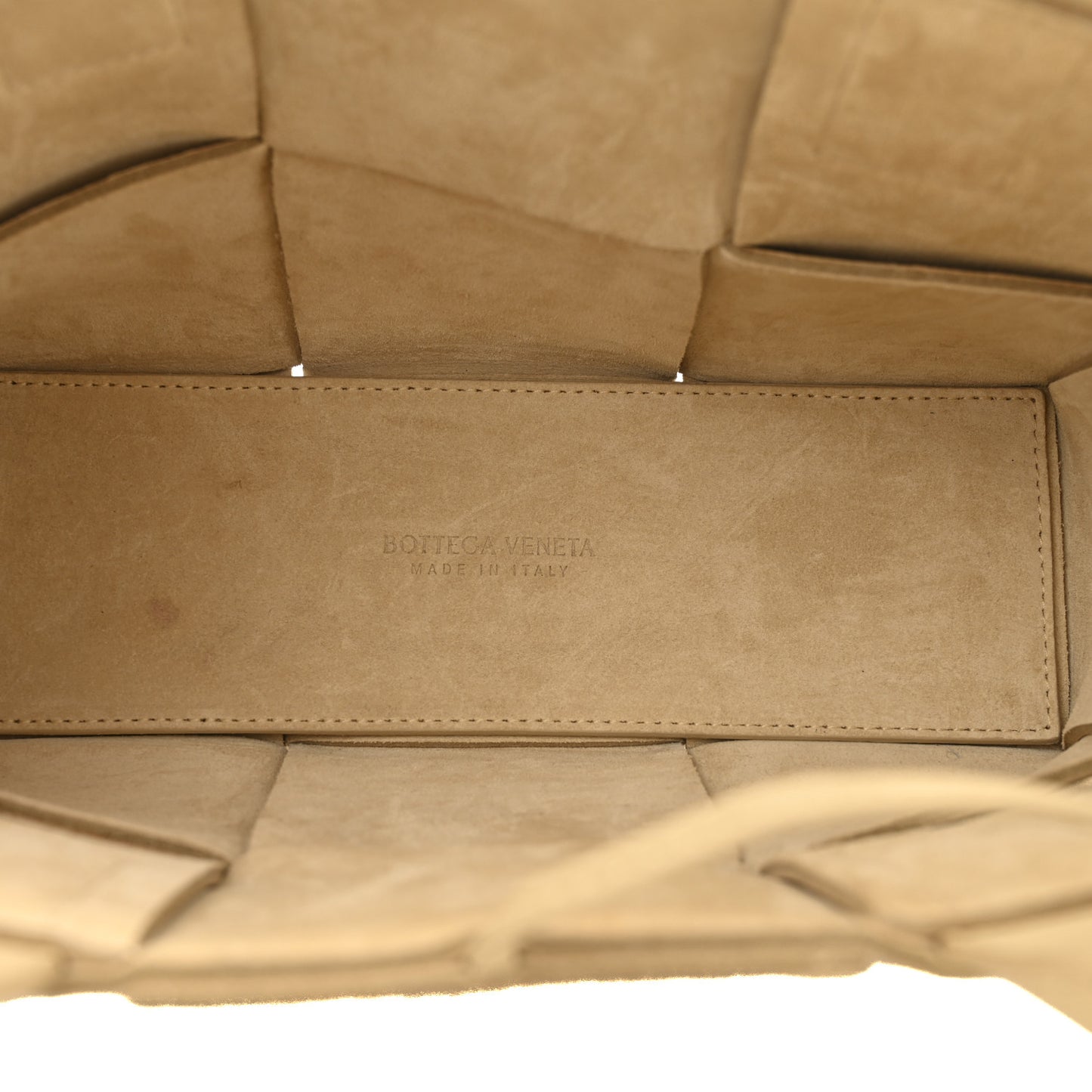 Grained Calfskin Maxi Intreccio Mini Arco Tote Porridge