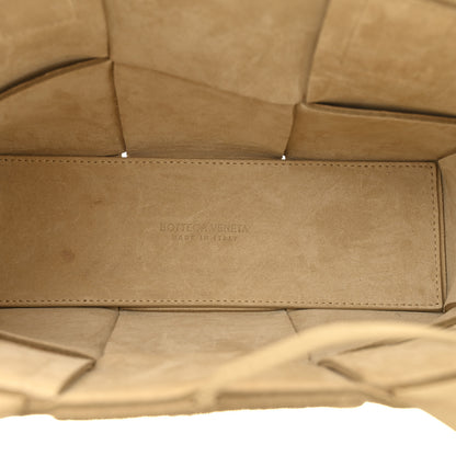 Bottega Veneta Grained Calfskin Maxi Intreccio Mini Arco Tote Porridge 6 of 16