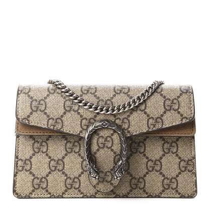 Gucci GG Supreme Monogram Super Mini Dionysus Shoulder Bag Taupe 1 of 10