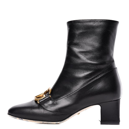 Gucci Malaga Kid GG Victoire 55mm Ankle Boots 37.5 Black 1 of 12