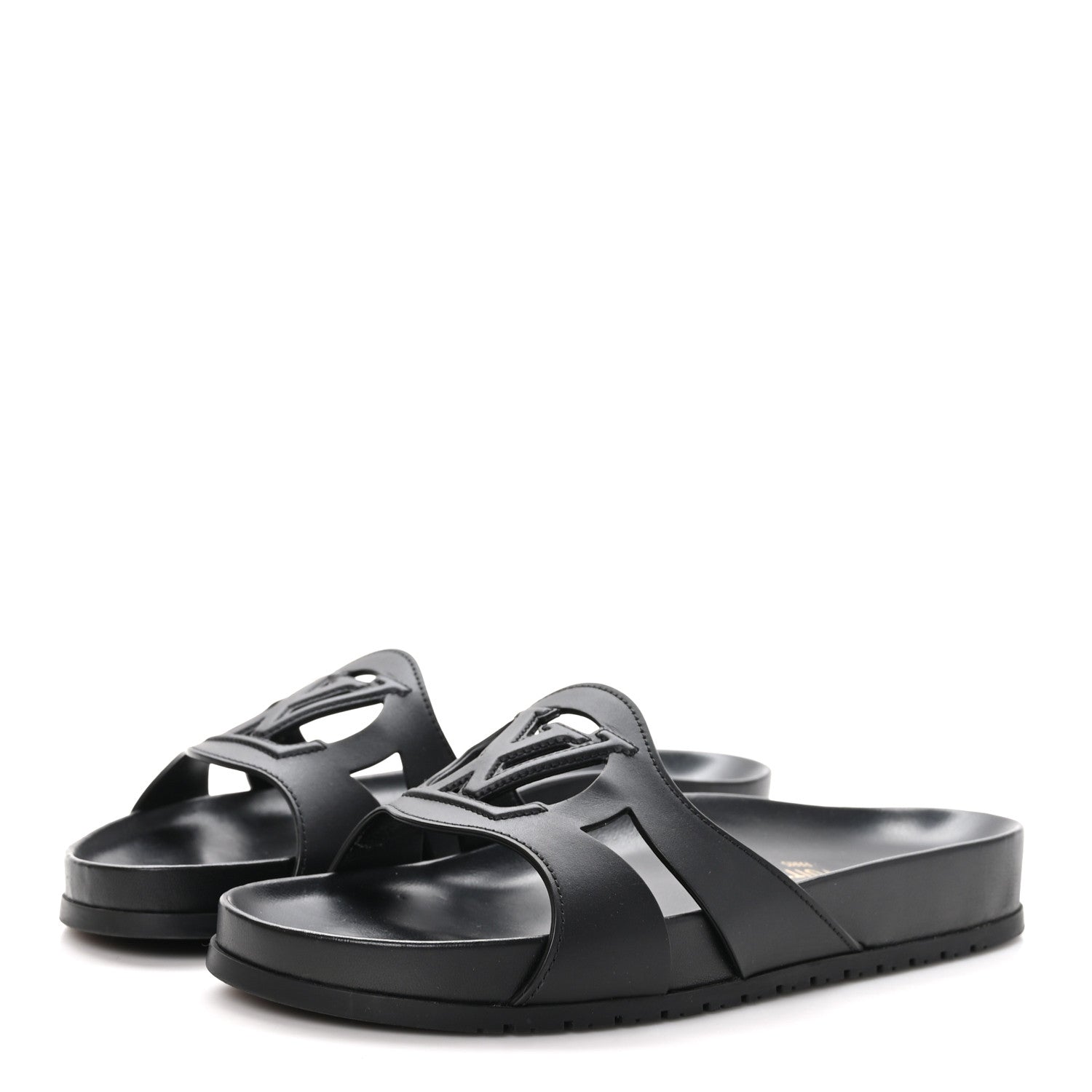 Louis Vuitton Calfskin LV Isola Flat Sandals 39 Black 2 of 9
