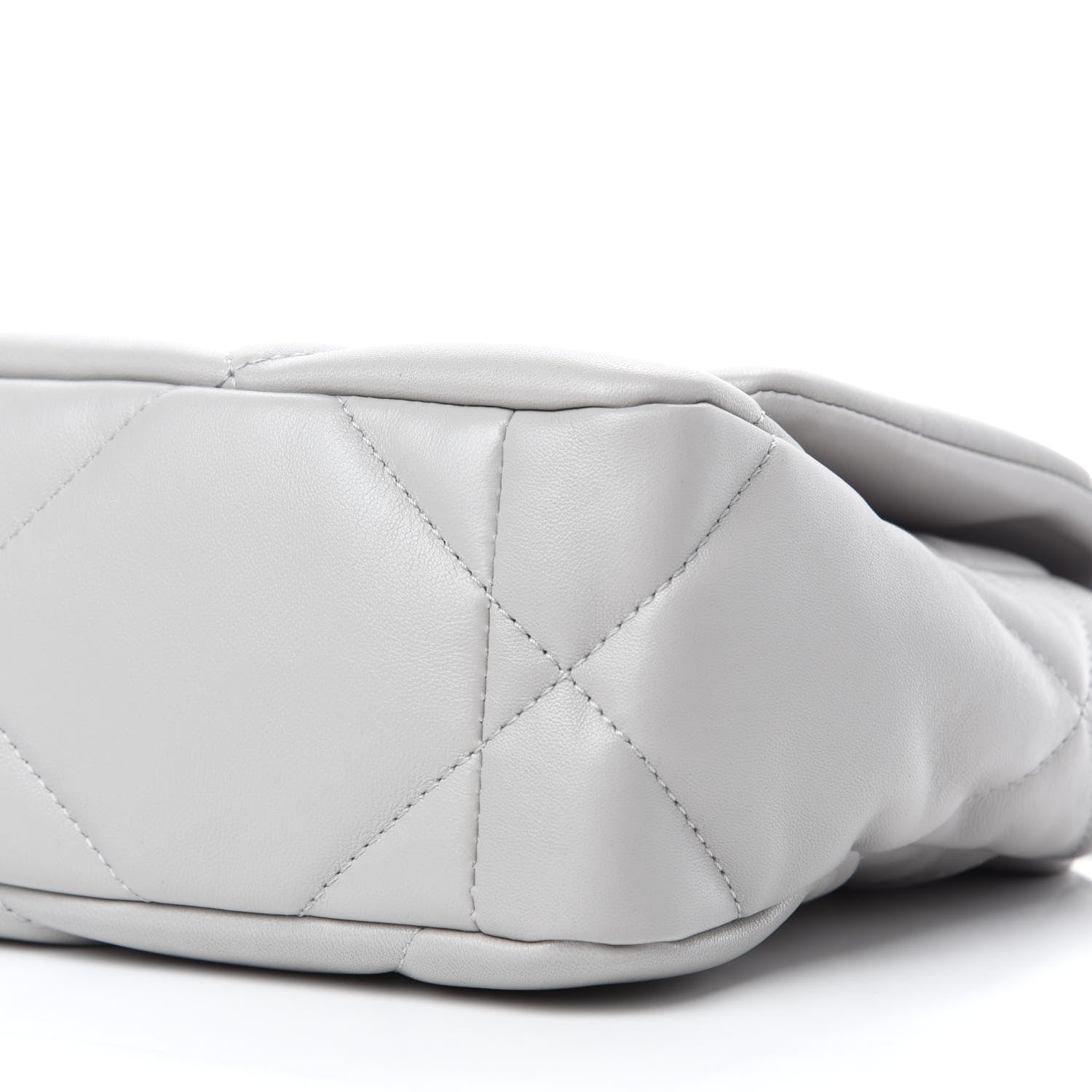 Chanel Lambskin Quilted Medium Chanel 19 Flap Grey 7 of 11
