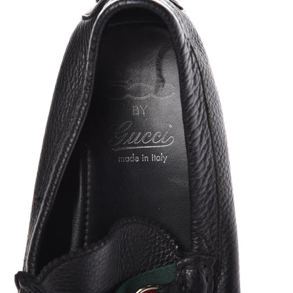 Gucci Calfskin Mens Horsebit Web Driver Loafers 10 Black 7 of 10