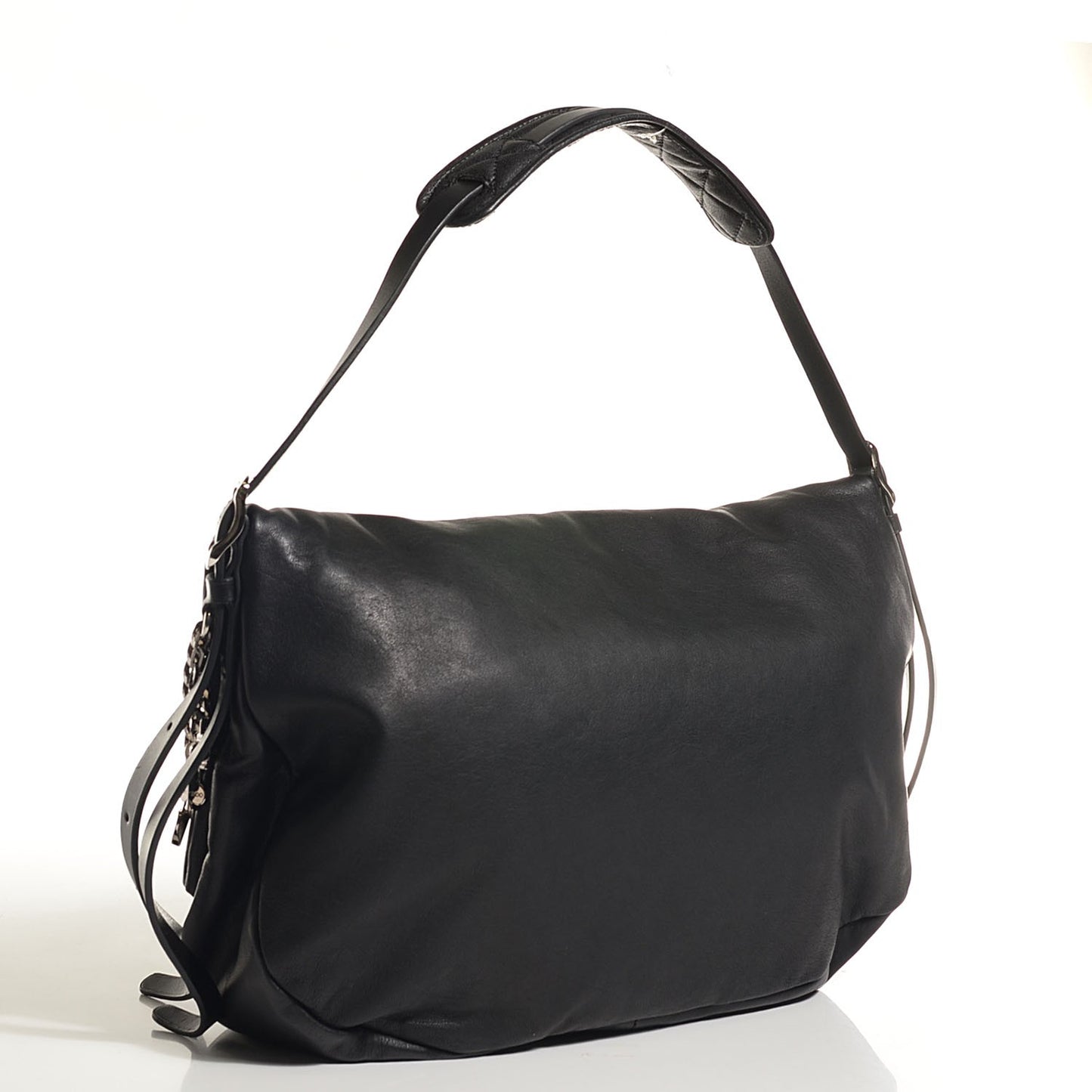 Lambskin Biker Large Hobo Black