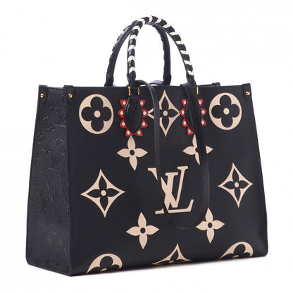 Louis Vuitton Empreinte Monogram Giant Crafty Onthego GM Black Creme 3 of 9