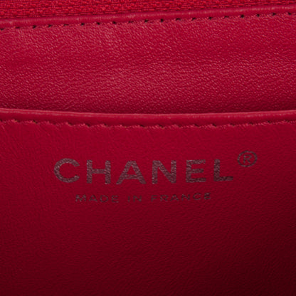 Chanel Washed Caviar Quilted Maxi Single Flap Fuchsia 6 of 7