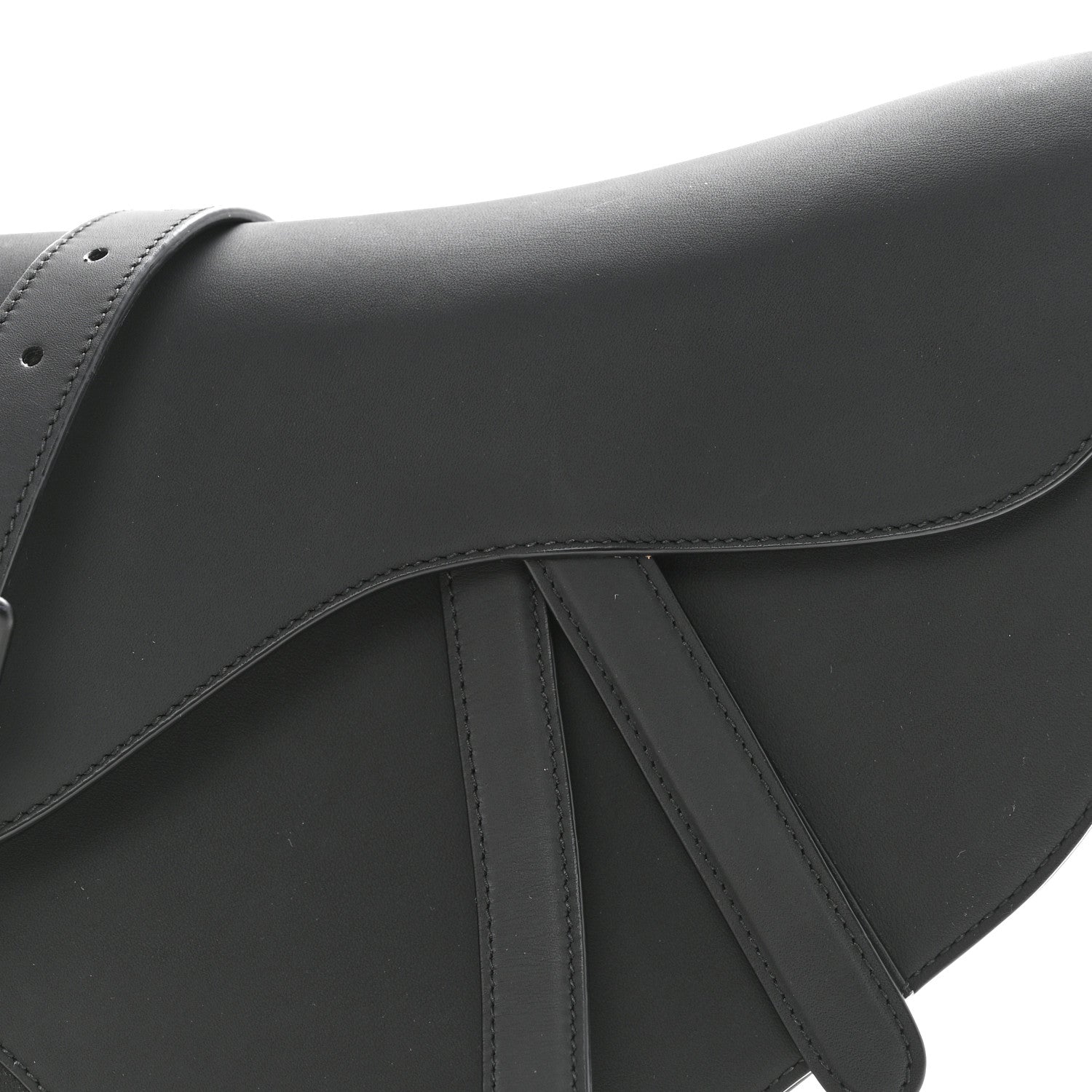Christian Dior Ultra Matte Calfskin Saddle Bag With Strap Black 8 of 11