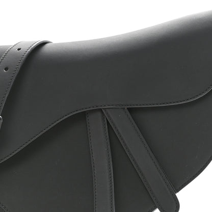 Christian Dior Ultra Matte Calfskin Saddle Bag With Strap Black 8 of 11