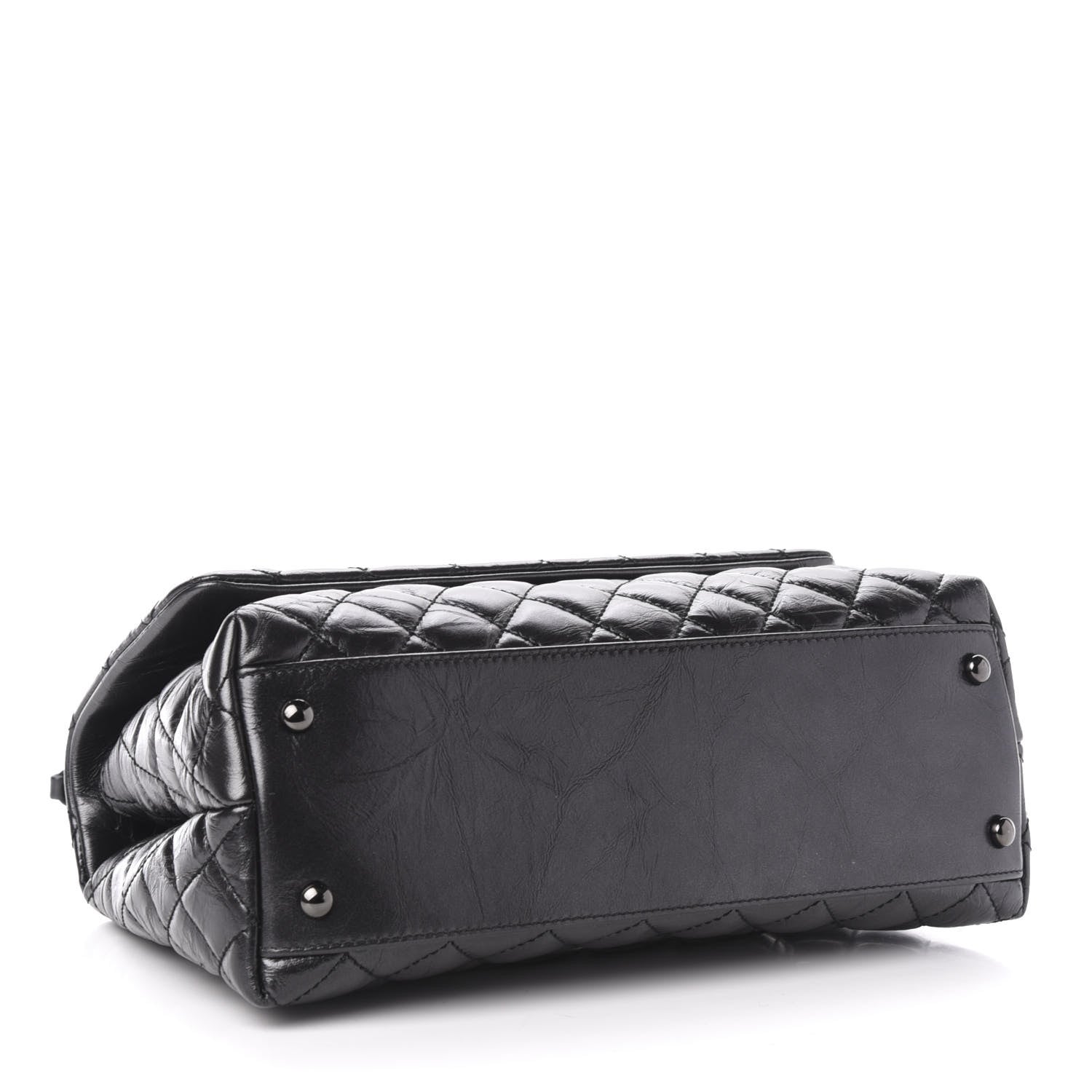 Chanel Aged Calfskin Quilted Small Coco Handle Flap So Black 4 of 10