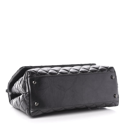 Chanel Aged Calfskin Quilted Small Coco Handle Flap So Black 4 of 10