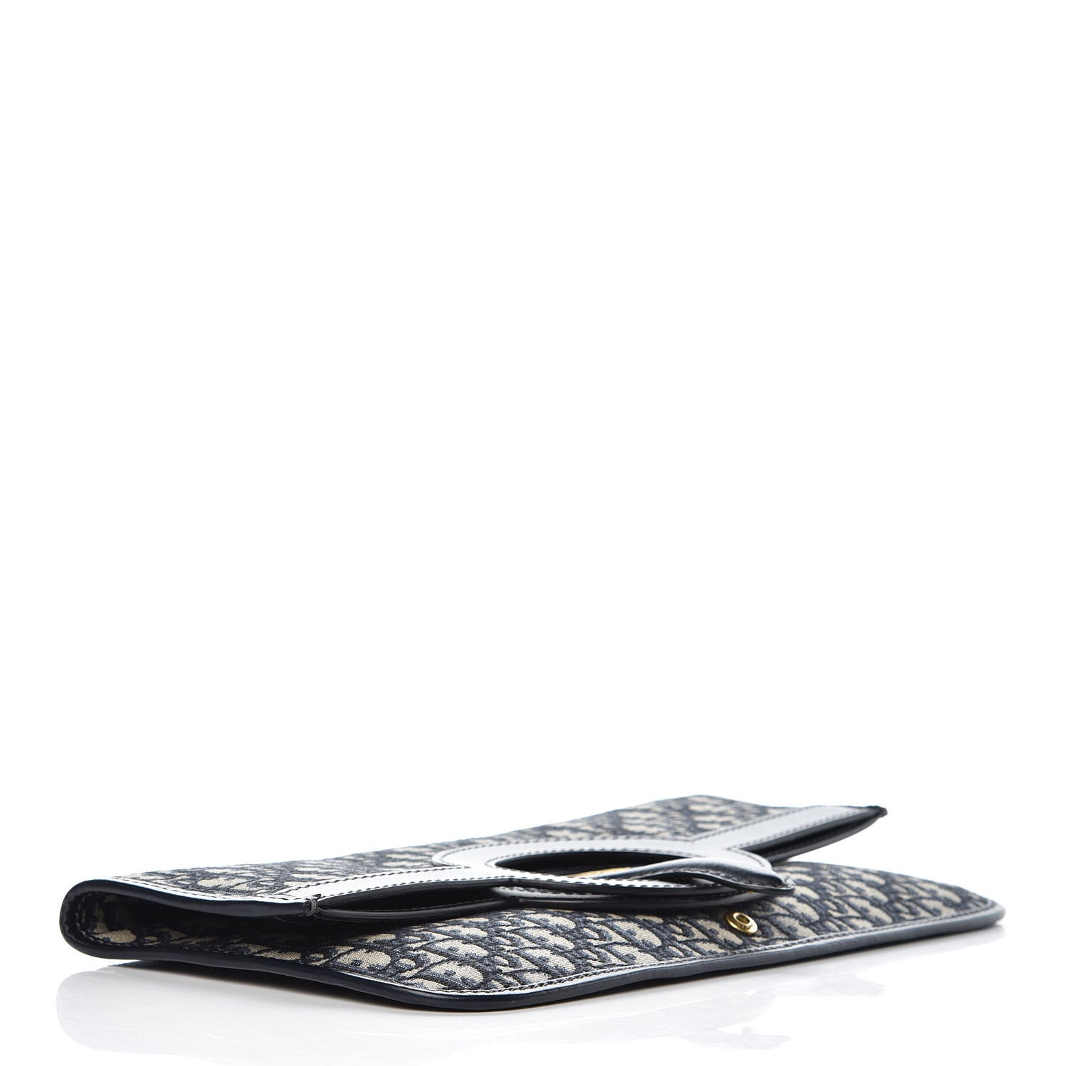 Christian Dior Oblique Fold Over Clutch Blue 4 of 7