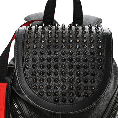 Christian Louboutin Calfskin Spiked Small Explorafunk Backpack Black 7 of 9