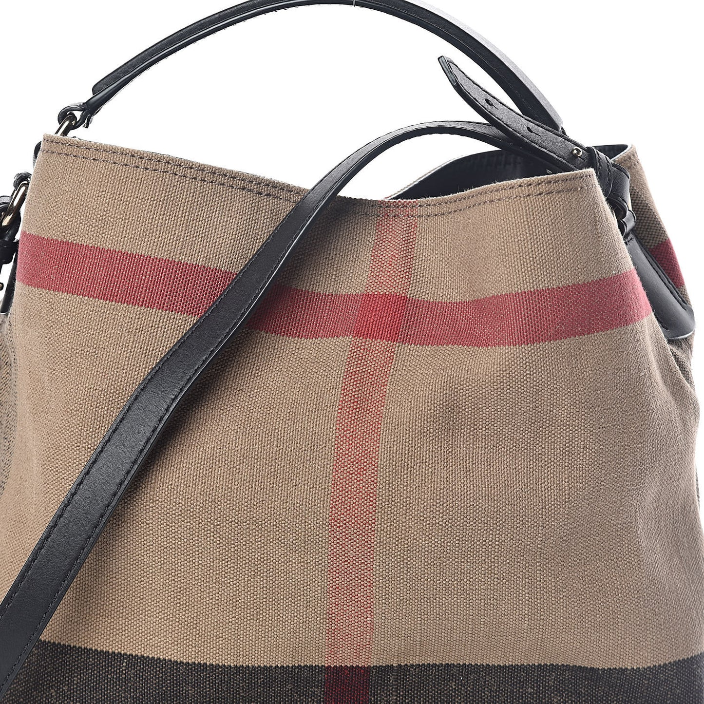 Canvas Mega Check Medium Ashby Hobo Saddle Black
