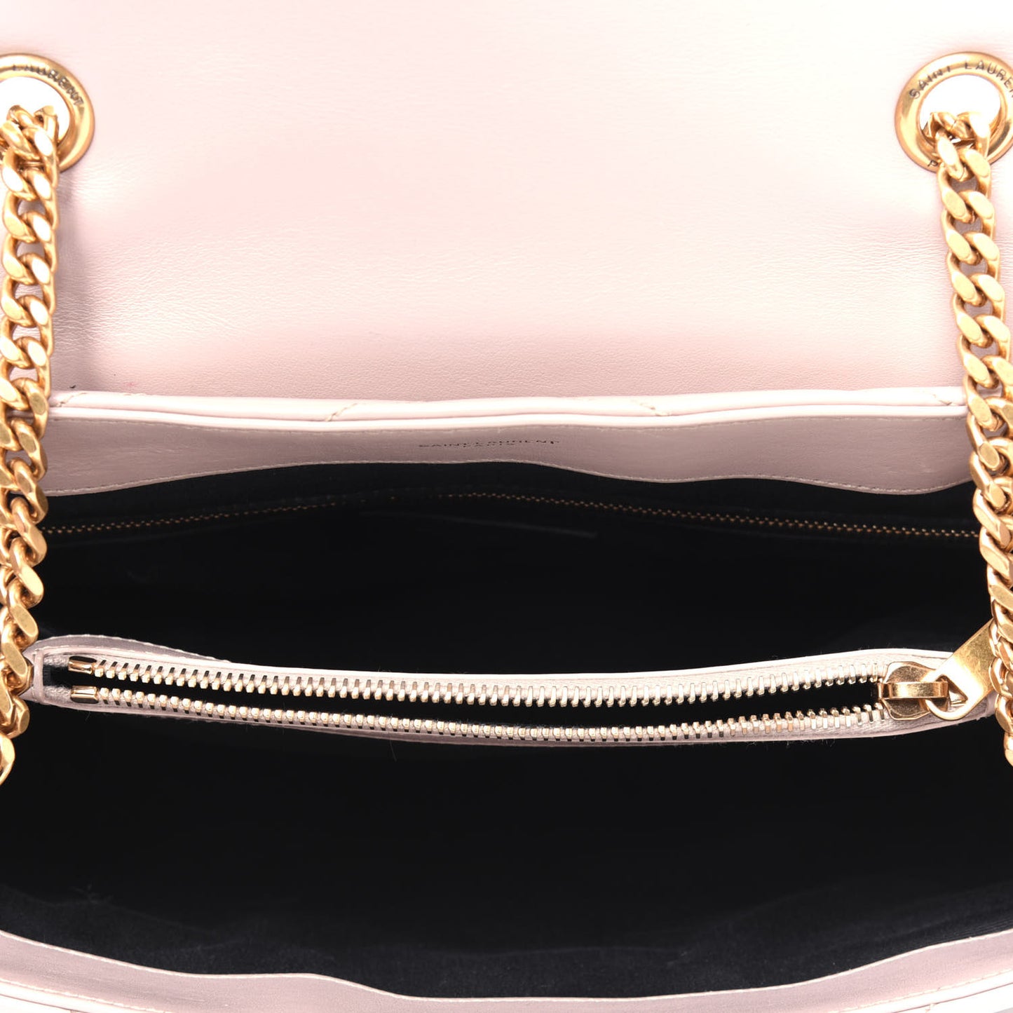 Calfskin Y Quilted Monogram Medium Loulou Chain Satchel Light Natural