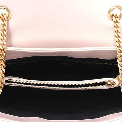 Saint Laurent Calfskin Y Quilted Monogram Medium Loulou Chain Satchel Light Natural 5 of 18
