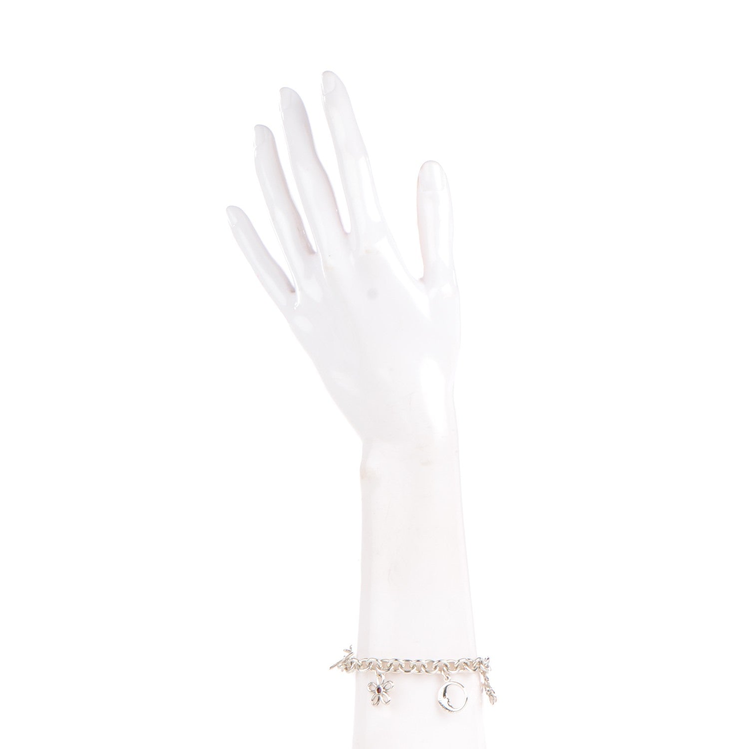 Tiffany Sterling Silver Peridot Rhodolite Iolite Charm Bracelet 2 of 4