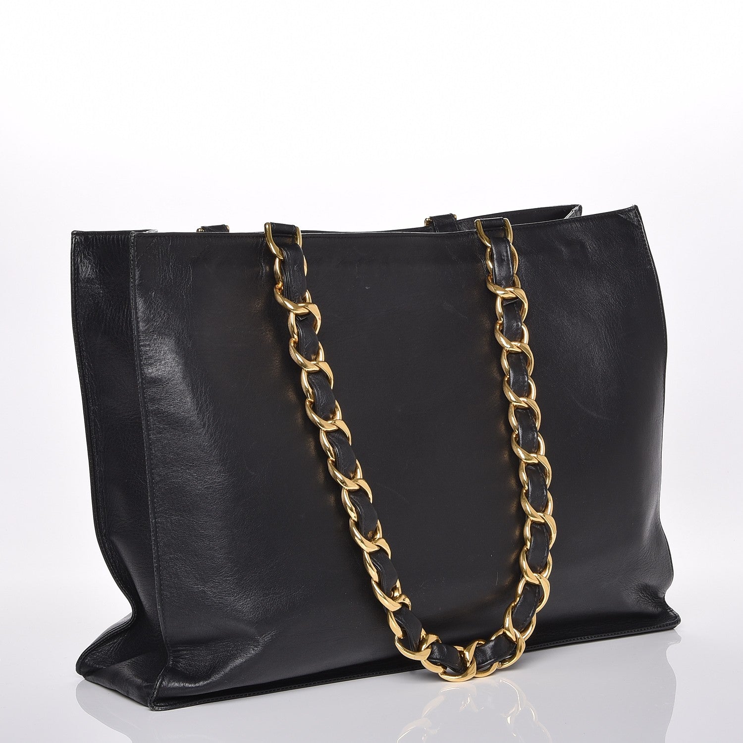 Chanel Lambskin CC Tote Black 3 of 7