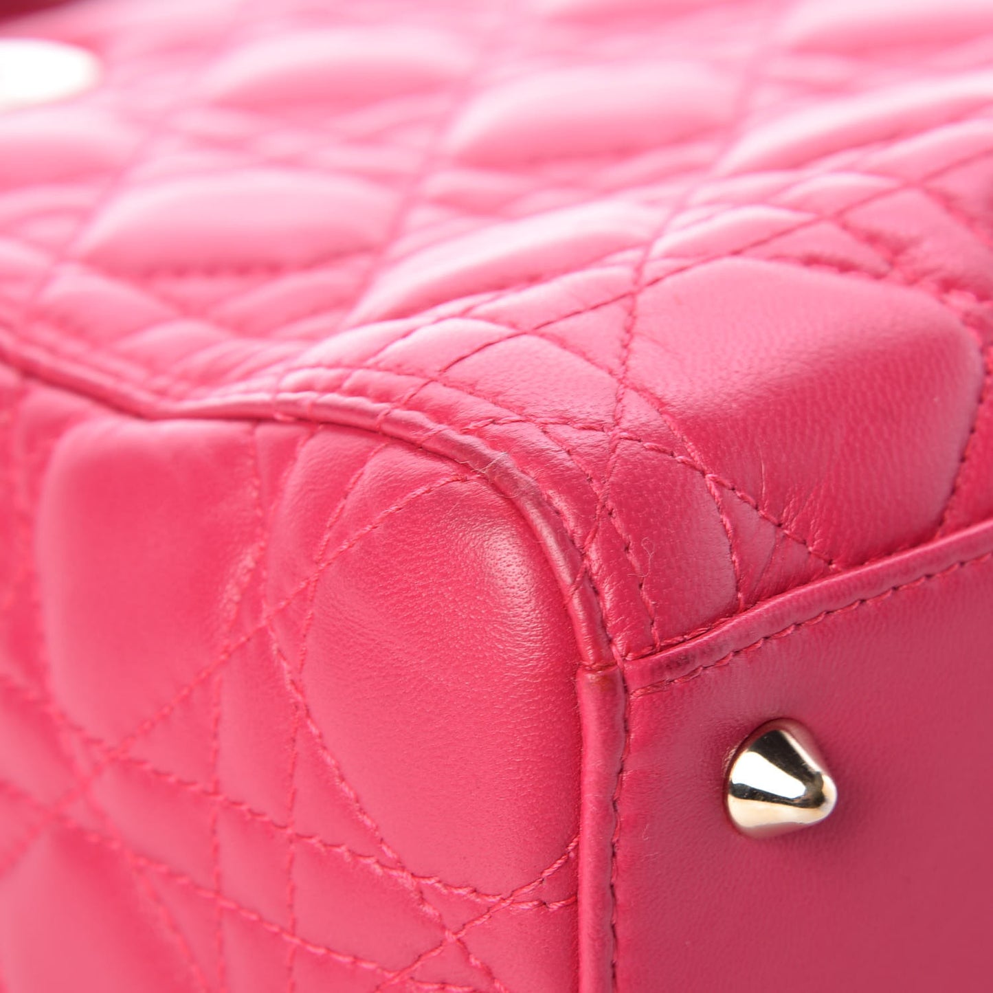 Lambskin Cannage Medium Lady Dior Pink