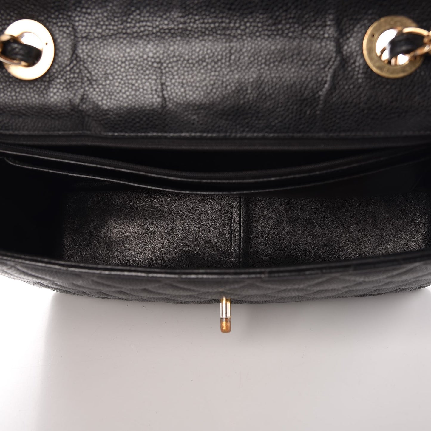 Caviar Quilted Jumbo Single Flap Black