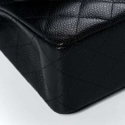 Chanel Caviar Quilted Medium Double Flap Black 10 of 12