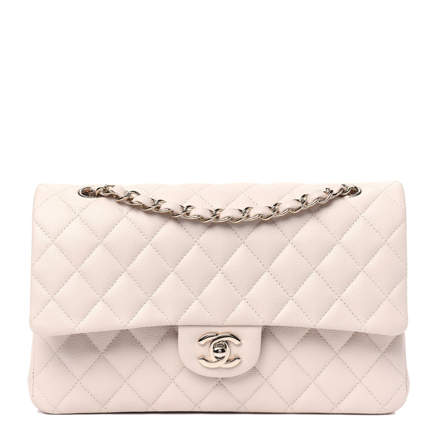 Chanel Caviar Quilted Medium Double Flap Beige 1 of 4