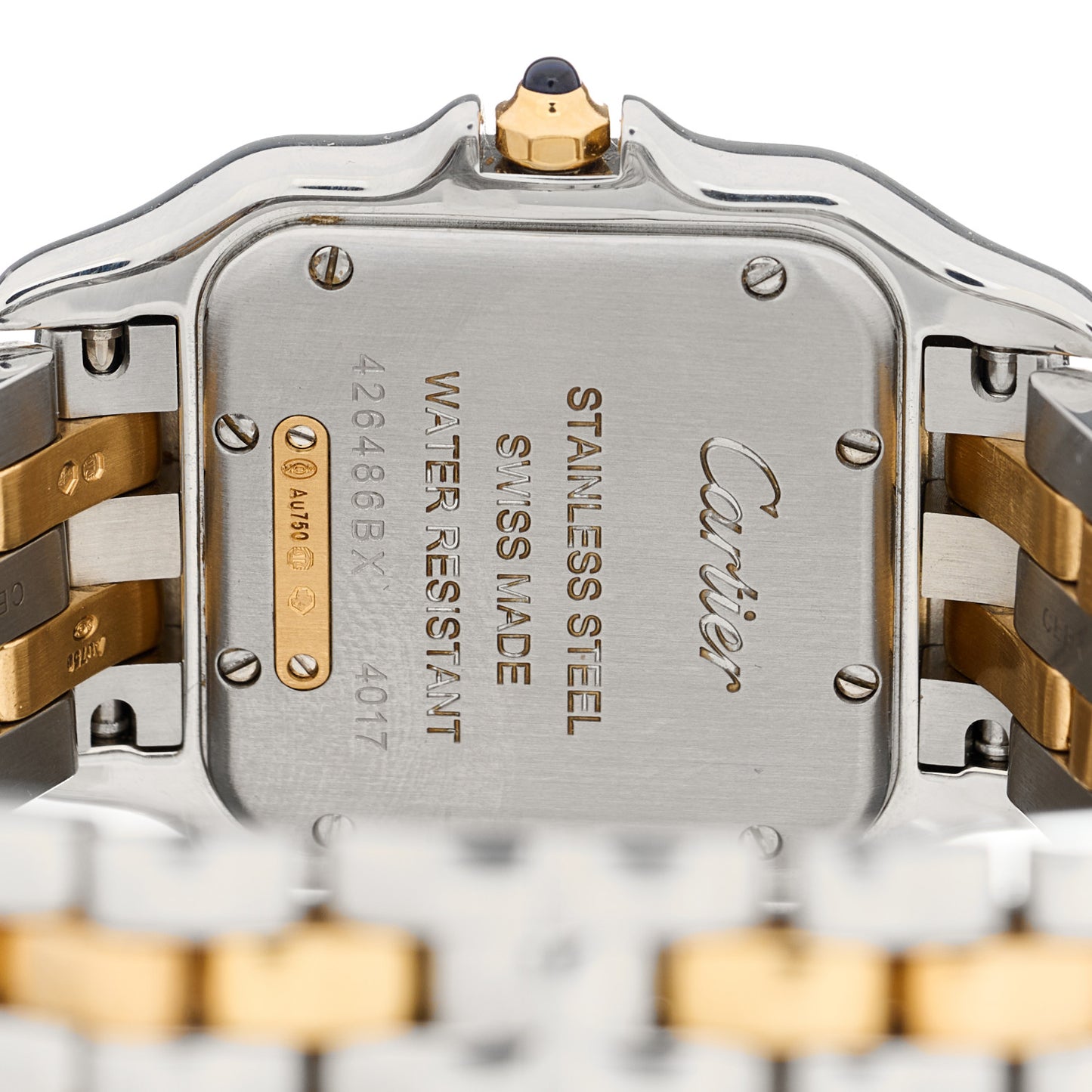 Stainless Steel 18K Yellow Gold 27mm Panthere Quartz Watch
