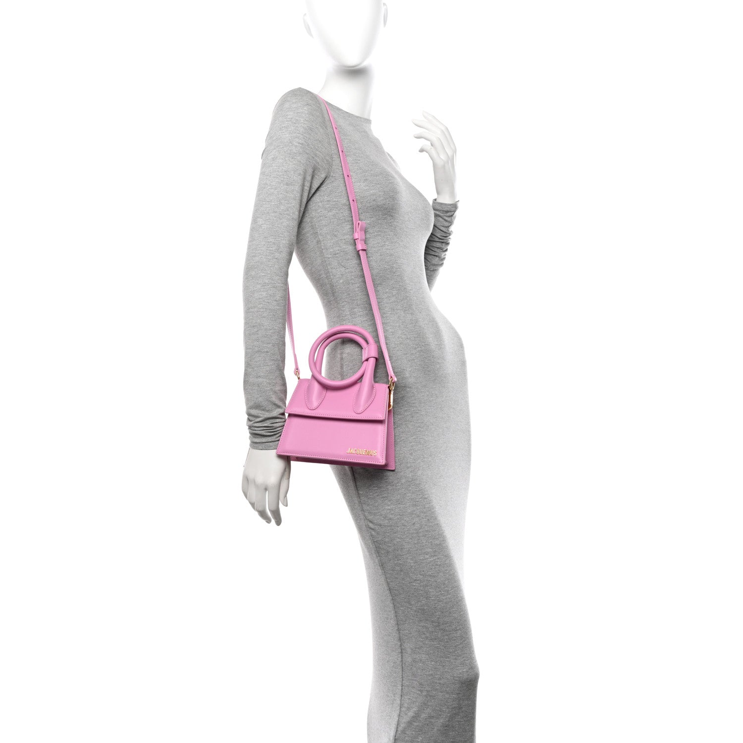 Jacquemus Smooth Calfskin Le Chiquito Noeud Light Pink 2 of 11