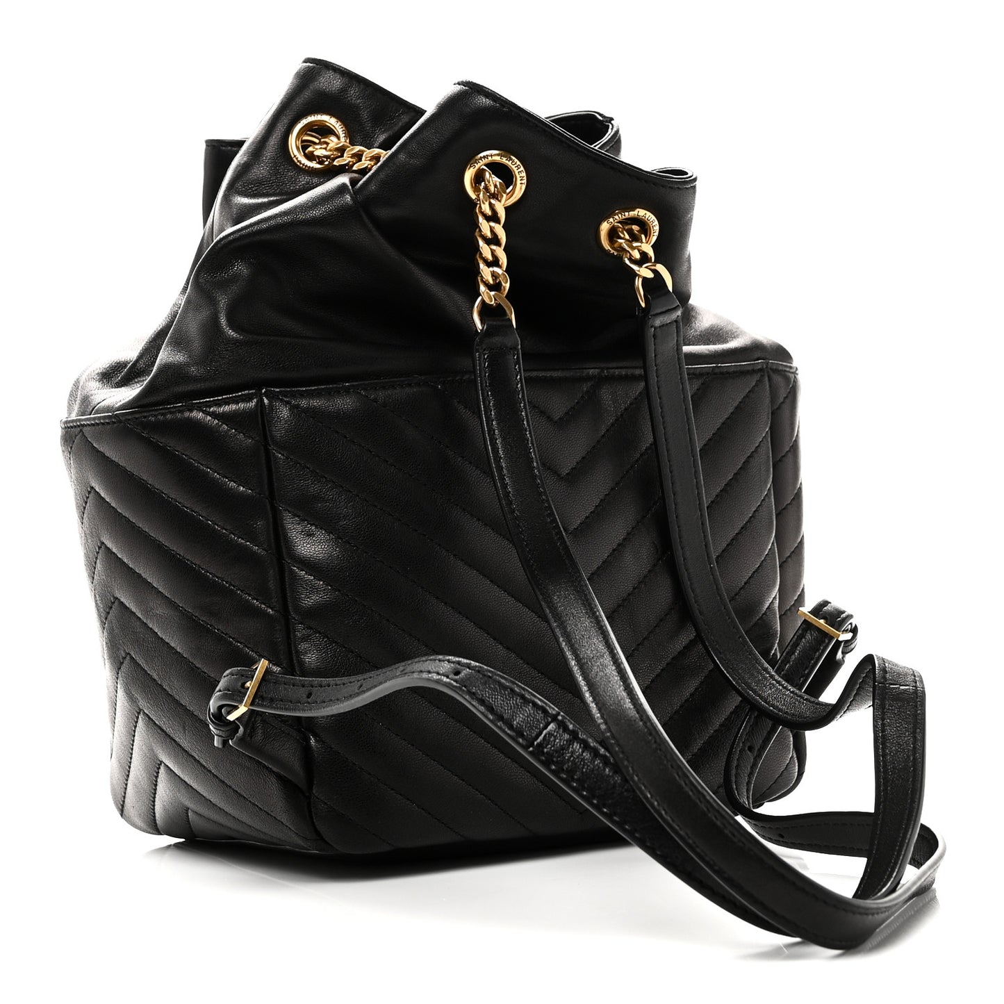 Lambskin Matelasse Monogram Joe Backpack Black
