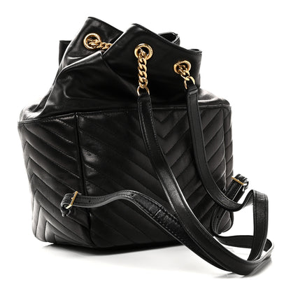 Saint Laurent Lambskin Matelasse Monogram Joe Backpack Black 3 of 10