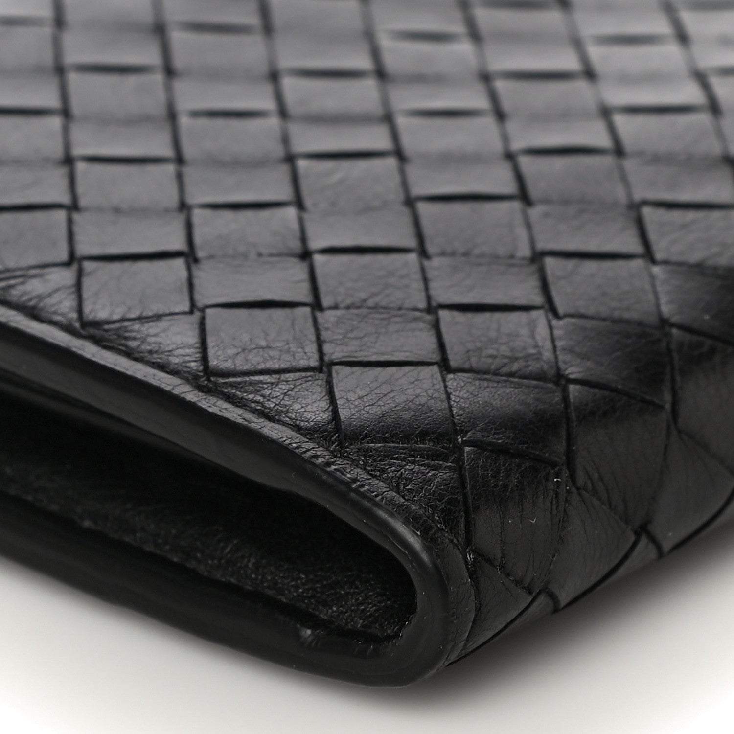 Bottega Veneta Nappa Intrecciato Wristlet Zip Wallet Black 10 of 11