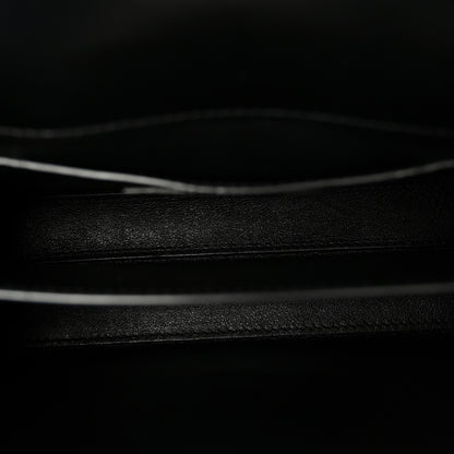 Saint Laurent Calfskin Mini Classic Monogram Cassandra Top Handle Black Tan 5 of 10