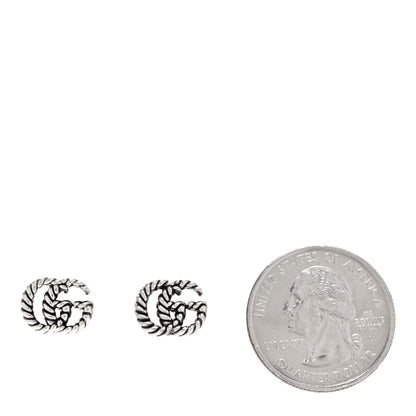Gucci Sterling Silver Torchon Double G Earrings 2 of 5
